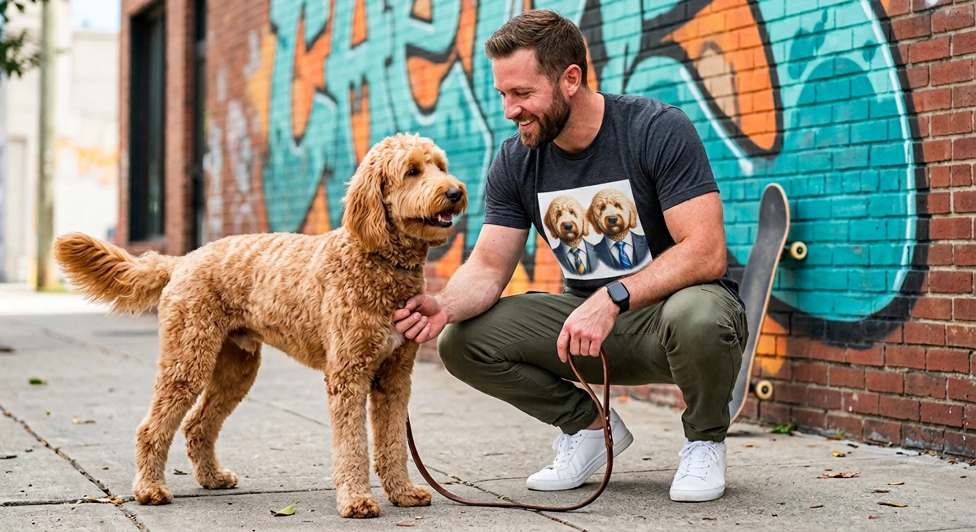 Golden Doodle two suits shirt T-Shirt Printify