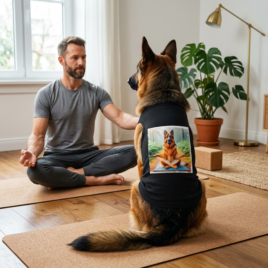 German Shepherd Yoga Shirt For Dogs Athletic Tank Top For Active Pups Comfortable Pet Tee Pets Printify