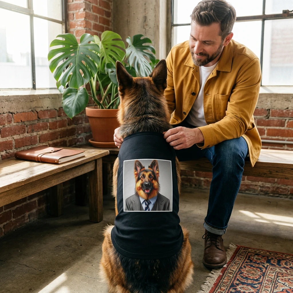 German Shepherd Athletic Pet Tank Top Pets Printify