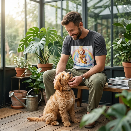 Golden Doodle colorful Angel shirt T-Shirt Printify