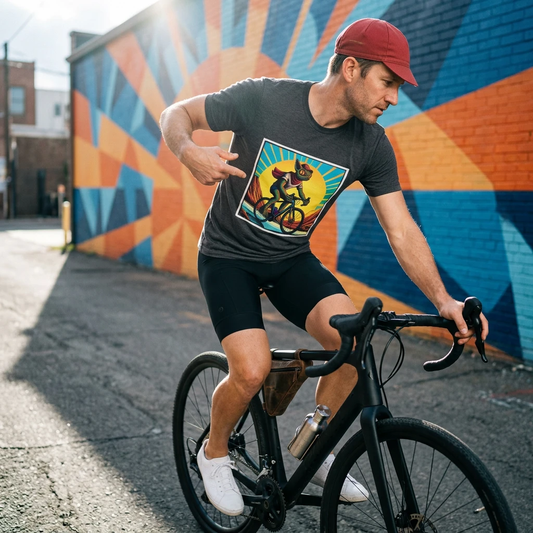 Chupacabra Bike Riding T Shirt Graphic Tee For Adults And Teens Latin American Myth Legend T-Shirt Printify