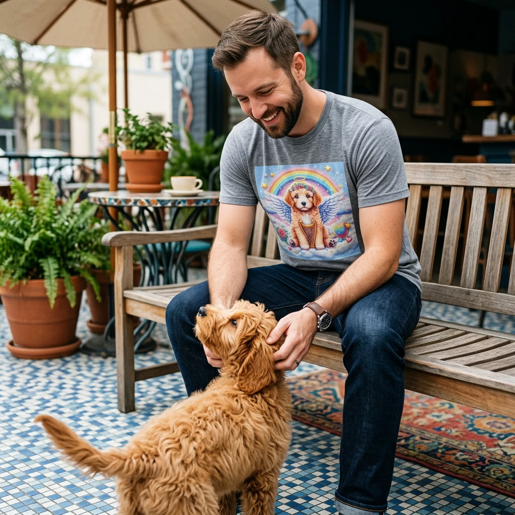 Golden Doodle baby heavenly Angel shirt T-Shirt Printify