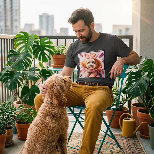 CockerPoo easter bunny t shirt T-Shirt Printify