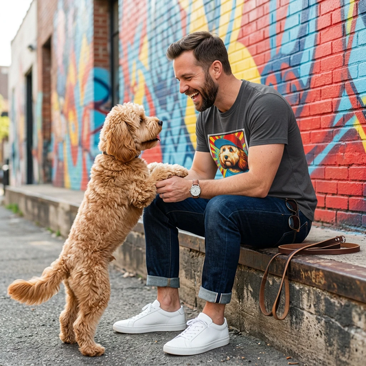 Cockapoo American Baseball T Shirt For Dog Lovers Cute Graphic Tee Unisex Cotton Top T-Shirt Printify