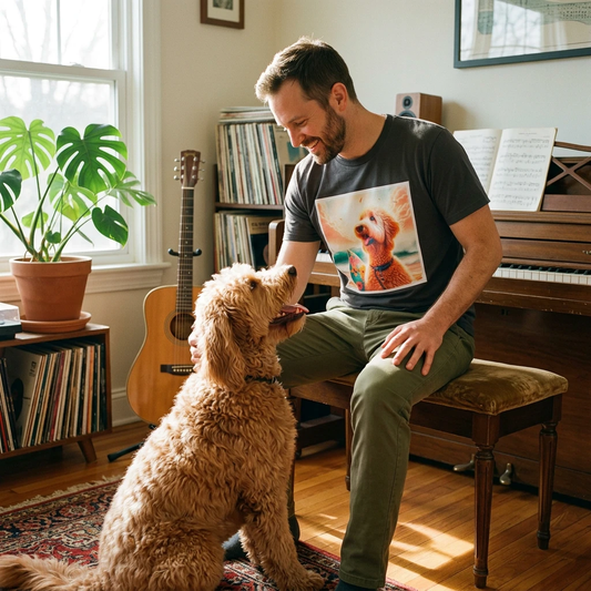 Golden Doodle pretty surfer shirt T-Shirt Printify