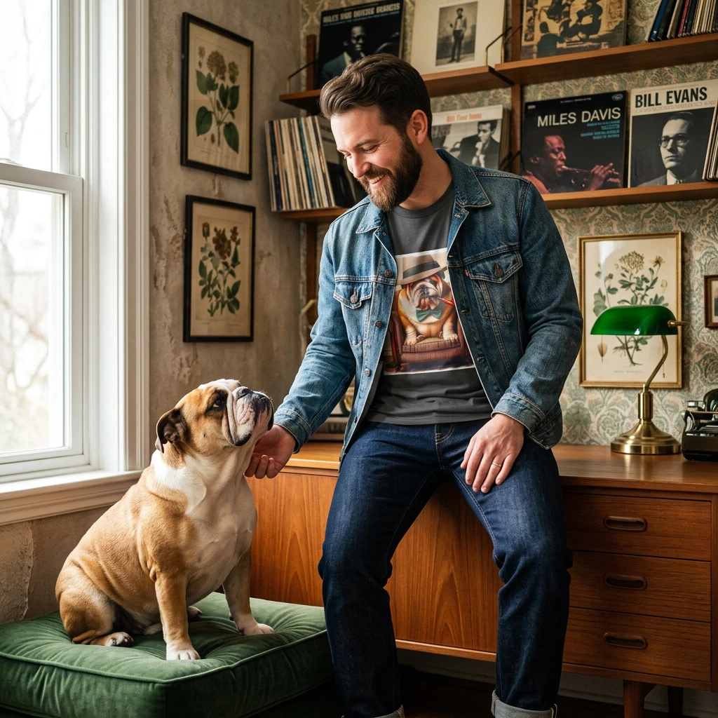 Bulldog Smoking T Shirt Graphic Tee For Men Women English Bulldog Lover Gift Idea For Fans T-Shirt Printify