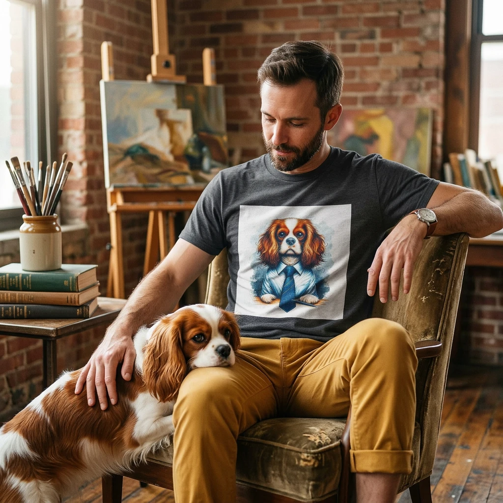 Cavalier King Charles Spaniel Dog Lover T Shirt For Business Professionals And Pet Enthusiasts T-Shirt Printify