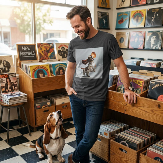 Bassett Hound Dancing Dog T Shirt For Dog Lovers Casual Wear Gift Idea Perfect Gift For Dog Themed Events T-Shirt Printify