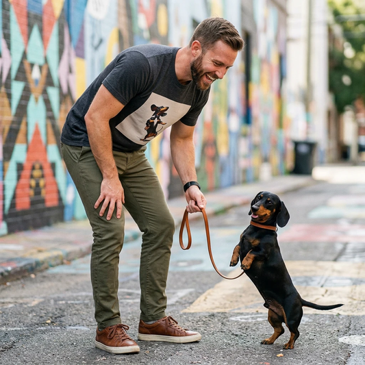 Dachshund Dancing Dog T Shirt Unisex Tee Made From Ring Spun Cotton Soft Durable Comfort Fit T-Shirt Printify