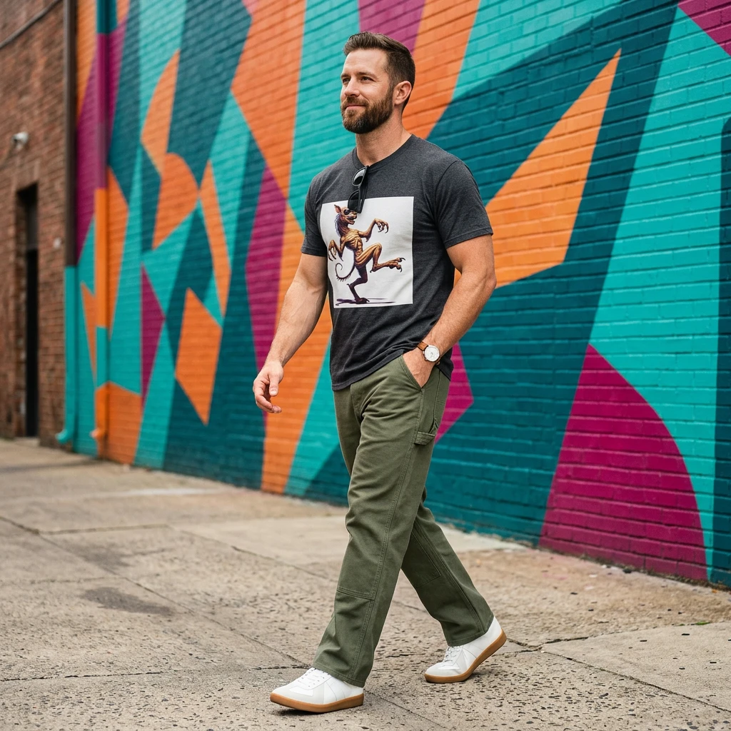 Chupacabra Dancing T Shirt For Adults Unisex Crew Neck Tee With Pearlized Tear Away Label Fun And Playful T-Shirt Printify