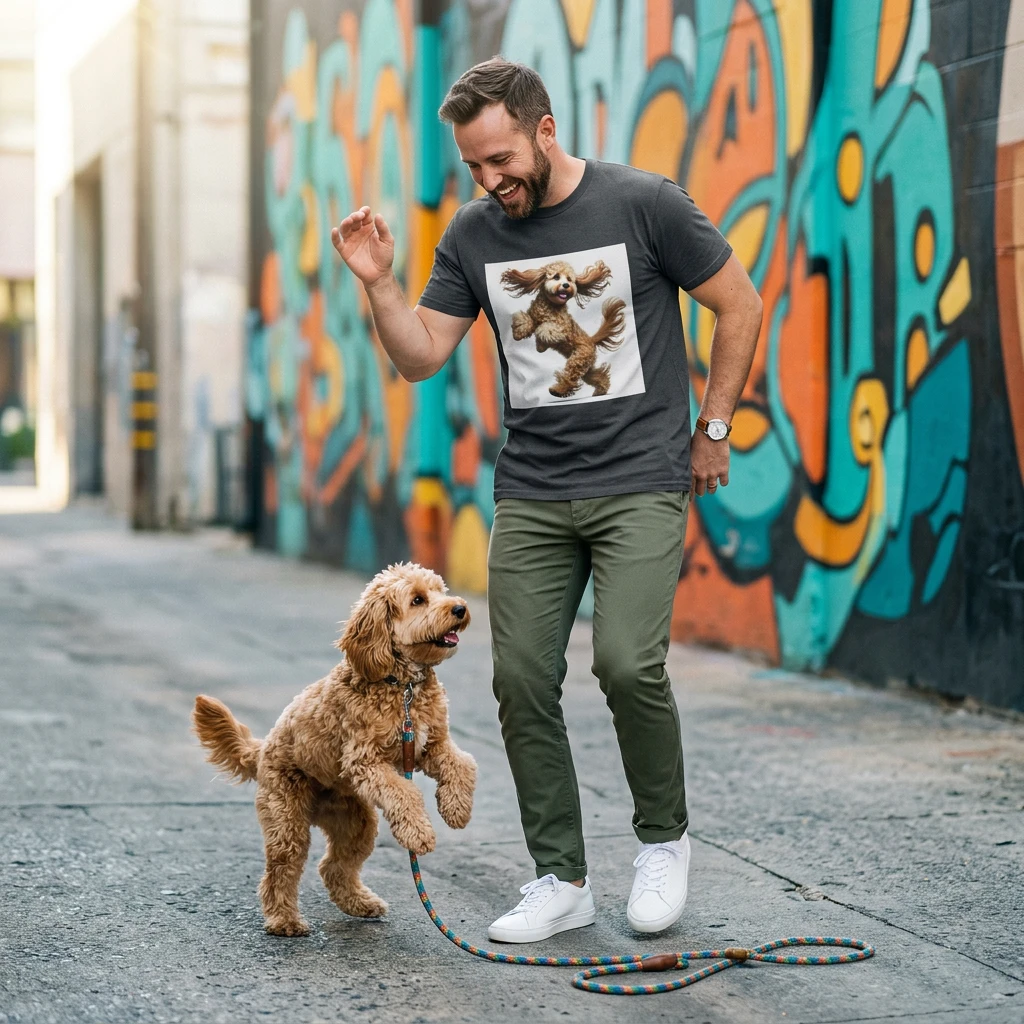 Dancing CockerPoo T-Shirt T-Shirt Printify