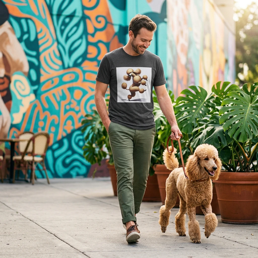 Dancing Poodle T Shirt For Dog Lovers Cute Graphic Tee Casual Everyday Wear Gift Idea T-Shirt Printify