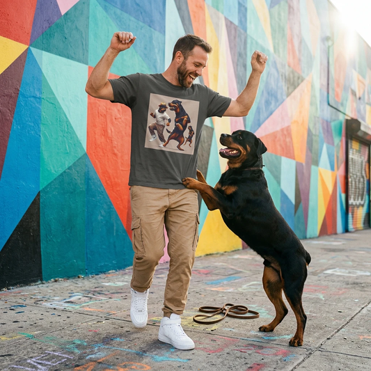 Dancing Rottweiler T-Shirt for Dog Lovers T-Shirt Printify