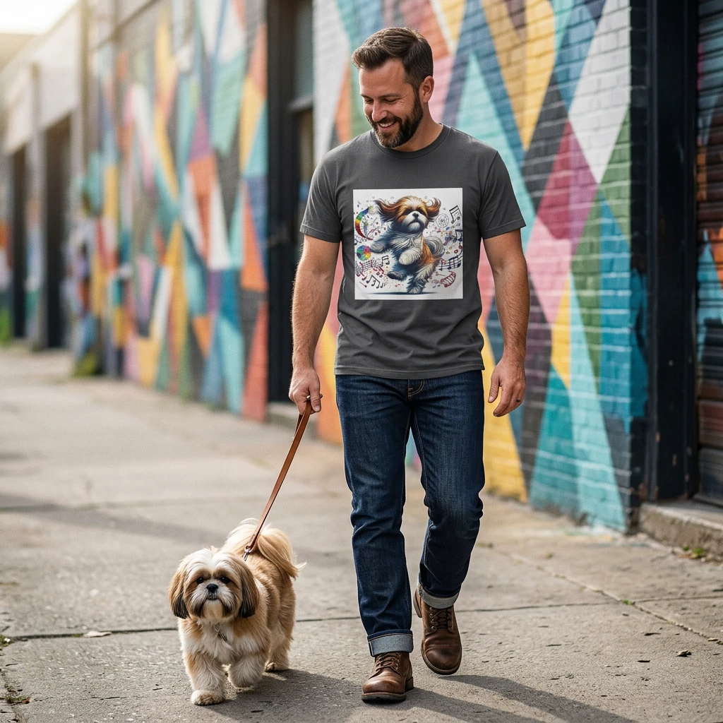 Dancing Shih Tzu T-Shirt T-Shirt Printify