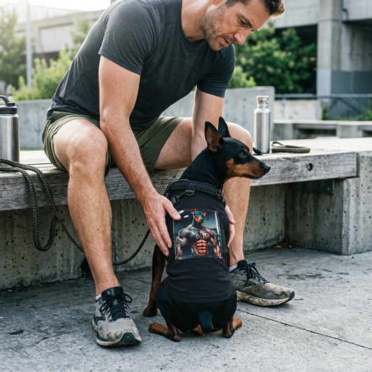 Min Pin Tank Tops big miscles Pets Printify