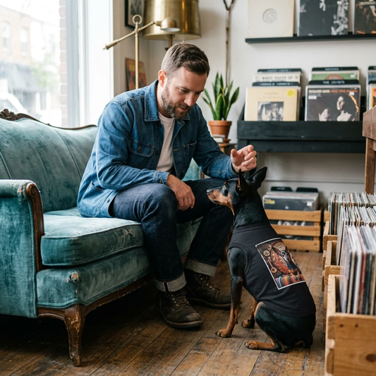 Min Pin Tank Tops hippie puppy Pets Printify