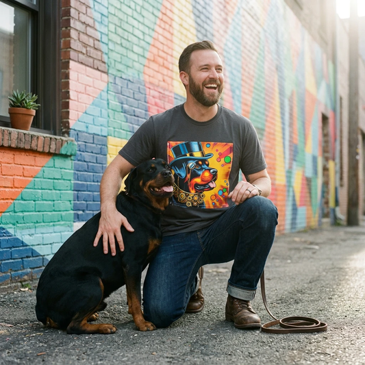 Rottweiler colorful steam punk T-Shirt Printify