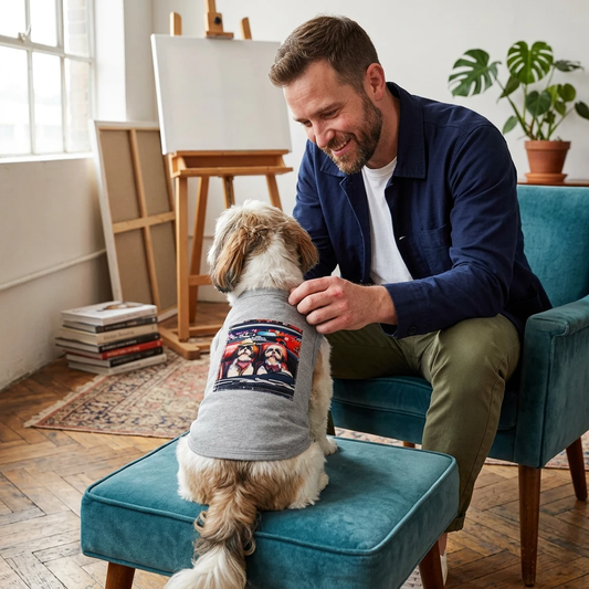 Pet Tank Top Shih Tzu friends driving Pets Printify