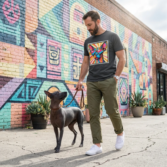 Mexican Hairless Dog colorful cutie T-Shirt Printify