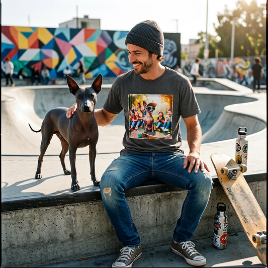 Mexican Hairless Dog Frirnds chilling shirt T-Shirt Printify