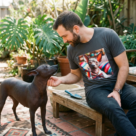 Mexican Hairless Dog bow tie cutie T-Shirt Printify