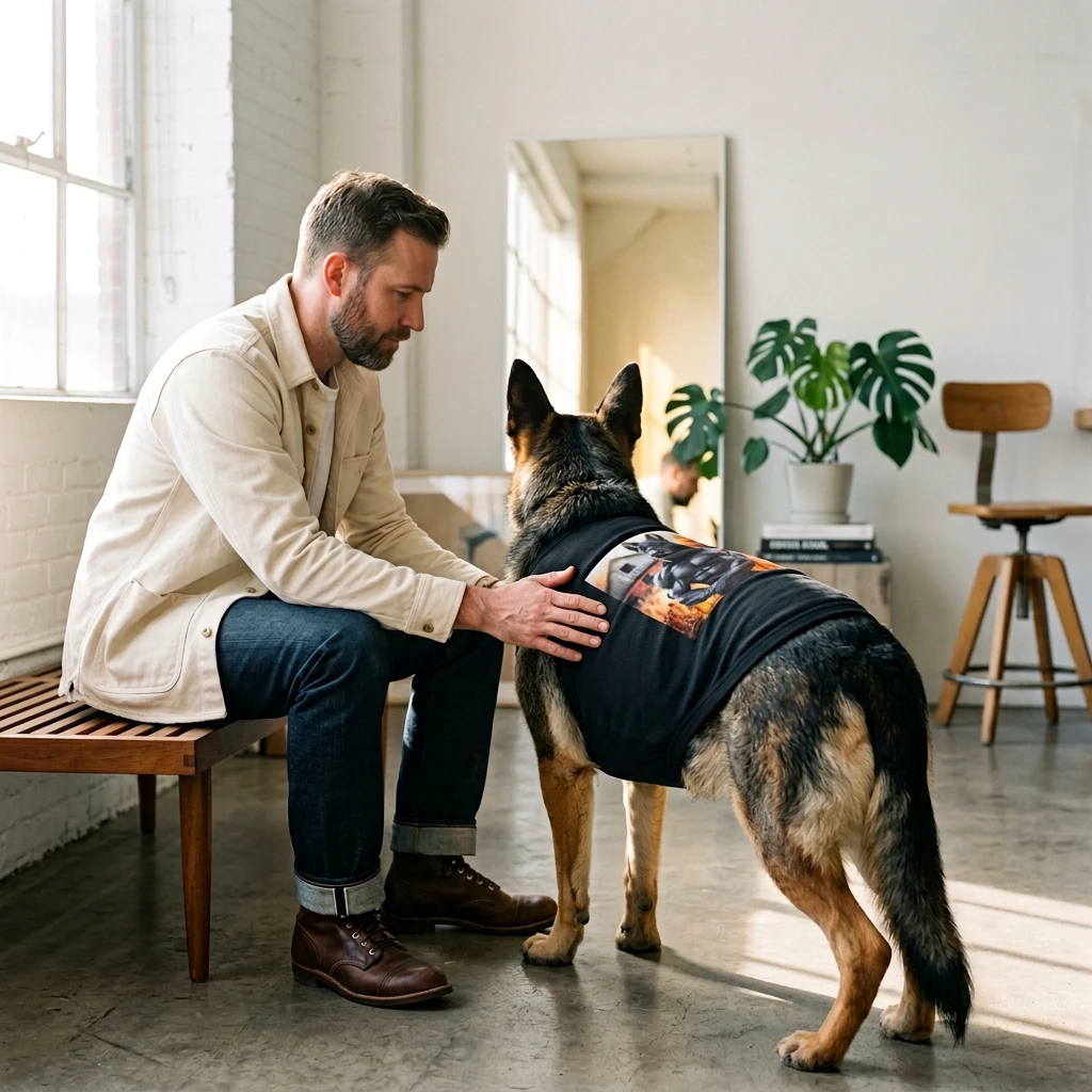 German Shepherd Arm Muscles Shirt Pets Printify