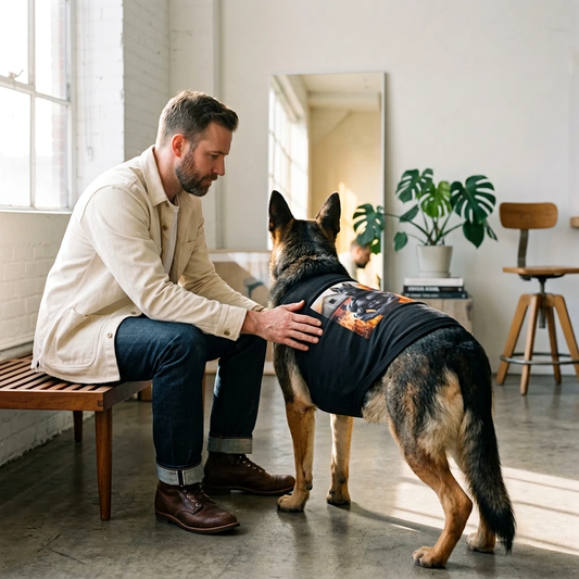 German Shepherd arm muscles shirt Pets Printify