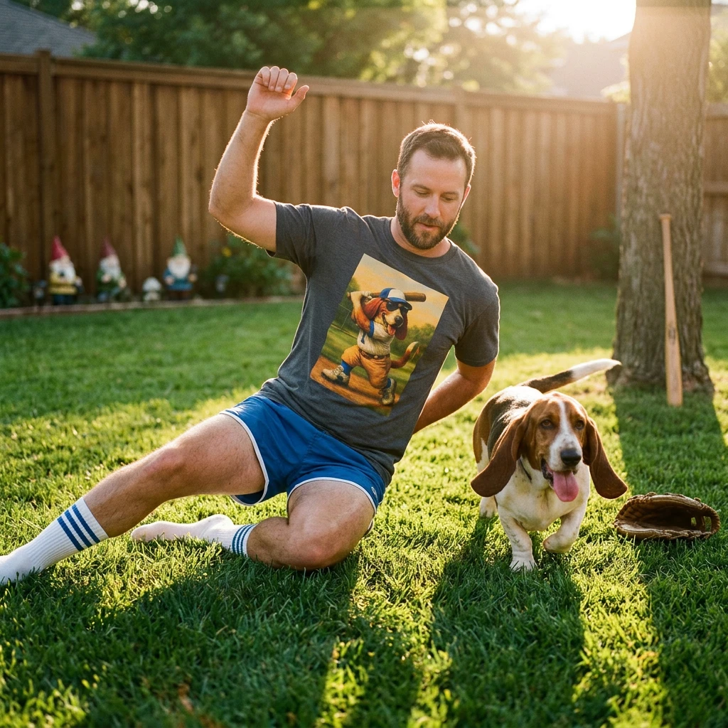 Sports Baseball Bassett Hound T Shirt For Dog Lovers And Baseball Fans Perfect Casual Wear T-Shirt Printify