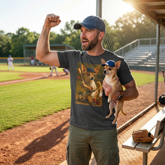 Chihuahua Baseball T Shirt Unisex Sports Tee For Dog Lovers Gift Idea Birthday Fun T-Shirt Printify