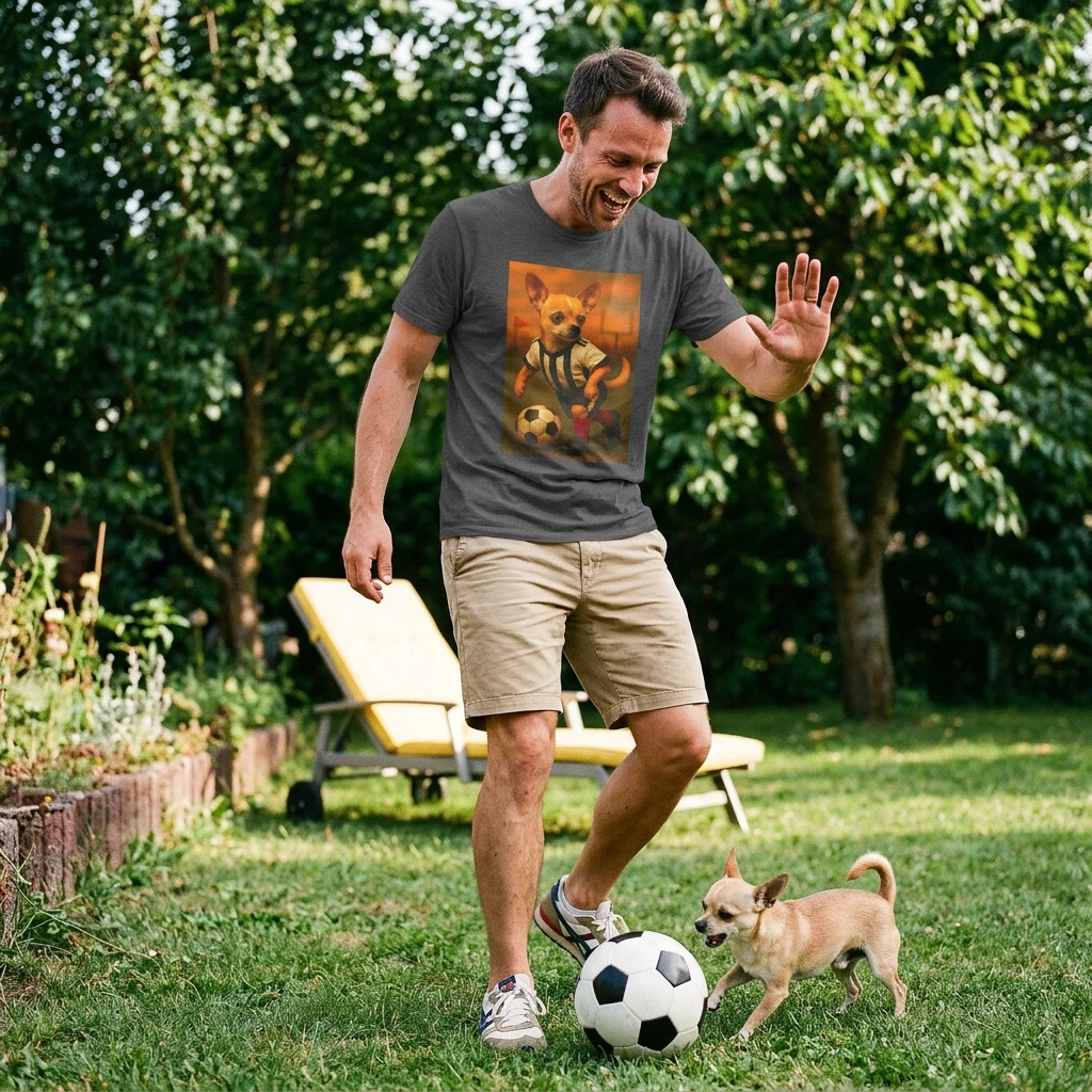 Chihuahua Soccer Unisex T Shirt Softstyle Tee For Pet Lovers And Soccer Fans Everyday Casual Wear T-Shirt Printify