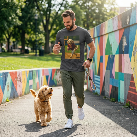Sports Cockerpoo Football T Shirt For Dog Lovers And Sports Fans Casual Wear Gift Idea T-Shirt Printify