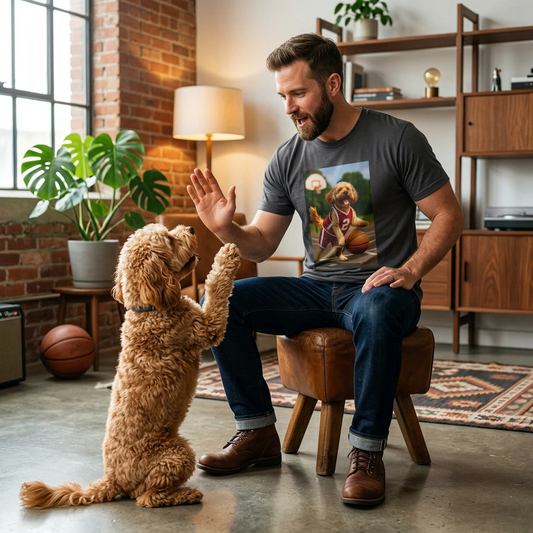 Sports Cockerpoo Basketball T Shirt For Dog Lovers And Basketball Fans Gift Idea T-Shirt Printify