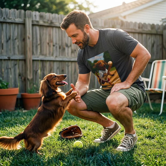 Dachshund Baseball T Shirt For Sports Lovers Cute Wiener Dog Fan Gift For Game Day T-Shirt Printify