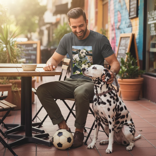 Dalmatian Soccer Sports Unisex T Shirt For Dog Lovers Athletic Casual Tee Perfect For Fans T-Shirt Printify