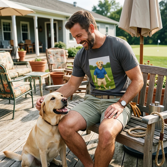 Labrador Retriever Golf T-Shirt — Sports Dog Tee for Dog Lovers T-Shirt Printify
