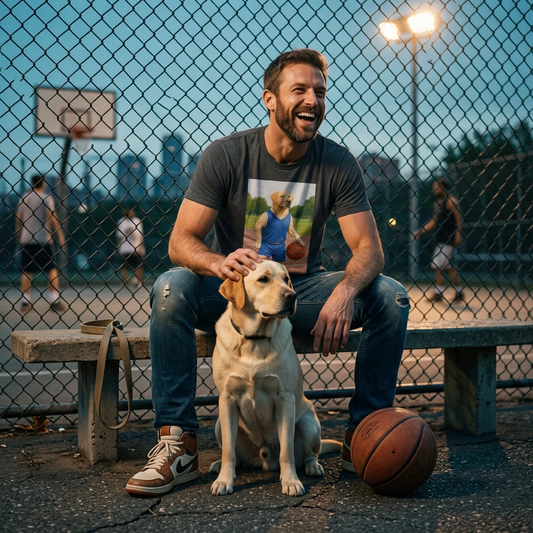 Labrador Retriever Basketball Tee — Dog Lover Sports T-Shirt T-Shirt Printify